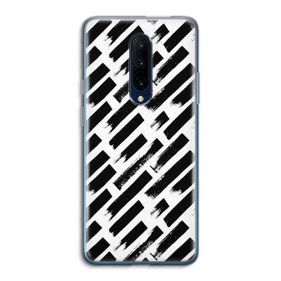 Zwarte vegen: OnePlus 7 Pro Transparant Hoesje
