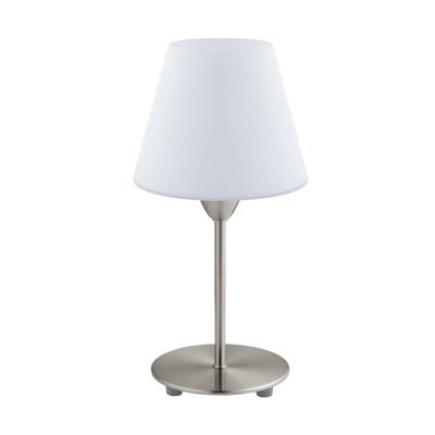 Eglo TafellampDamasco 1 30cm nikkel mat met wit - 95785