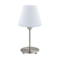 Eglo TafellampDamasco 1 30cm nikkel mat met wit - 95785