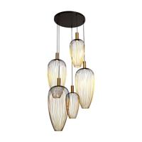 Lucide AURELIE - Hanglamp - 5xGU10 (MR11) - Geschikt voor vide en hoge plafonds - Goud | Vibes