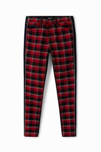 Skinny jeans met ruiten - RED - 32