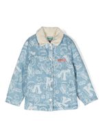 Kenzo Kids veste en jean à logo imprimé - Bleu - thumbnail