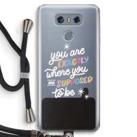 Right Place: LG G6 Transparant Hoesje met koord