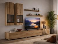 Tv-meubel set BABEL 5 deuren wotan eik