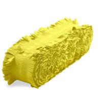 Folat Feest/verjaardag versiering - crepe slingers - geel - 24 mtr - papier - feestartikelen