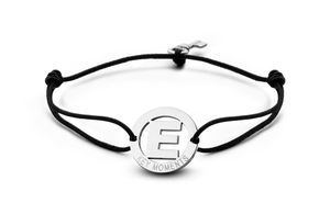 Key Moments 8KM-A00005 Armband E-Sleutel textiel-staal zwart-zilverkleurig