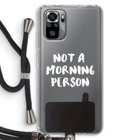 Morning person: Xiaomi Redmi Note 10S Transparant Hoesje met koord