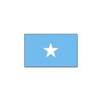 Gevelvlag/vlaggenmast vlag Somalie 90 x 150 cm   - - thumbnail