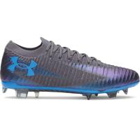 Under Armour Shadow Elite 3 Gras Voetbalschoenen (FG) Grijs Blauw Paars
