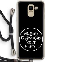 Vriendelijkheid: Samsung Galaxy J6 (2018) Transparant Hoesje met koord