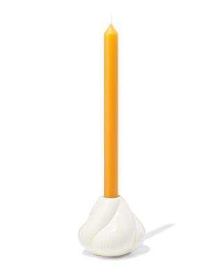 051 Kandelaar 9.2x9cm Keramiek Twist Crème (creme)