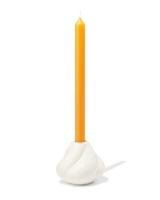 051 Kandelaar 9.2x9cm Keramiek Twist Crème (creme)