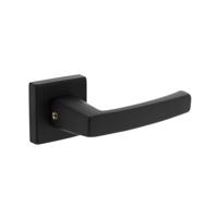 Intersteel deurkruk op vierkant rozet - Moora - 55x55x10 mm - mat zwart - thumbnail
