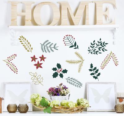 Stickers kerst plantaardige figuurtjes