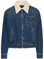 Prada veste en jean à design matelassé - Bleu - thumbnail