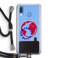 Run The World: Samsung Galaxy A40 Transparant Hoesje met koord