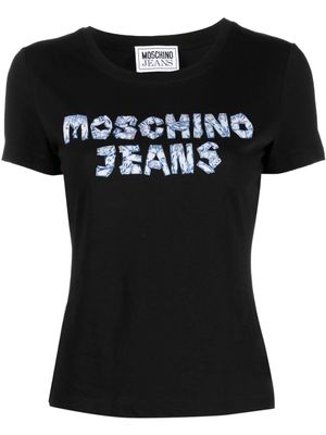 Moschino t-shirt en coton à logo imprimé - Noir