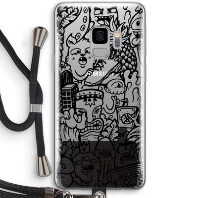 Vexx Black Mixtape: Samsung Galaxy S9 Transparant Hoesje met koord