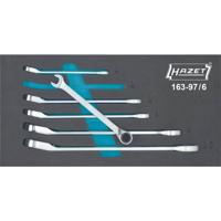 Hazet 163-97/6 Steek-ringsleutelratelset 6-delig Sleutelbreedte (metrisch) 8 - 19 mm