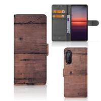 Sony Xperia 5II | Book Style Case | Old Wood