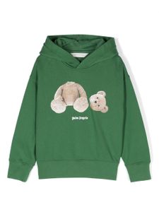 Palm Angels Kids hoodie en coton à imprimé Teddy Bear - Vert