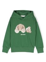 Palm Angels Kids hoodie en coton à imprimé Teddy Bear - Vert - thumbnail