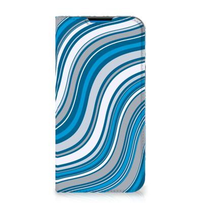iPhone 14 Pro Max | Hoesje met Magneet | Waves Blue