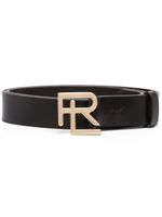 Ralph Lauren Collection ceinture en cuir à boucle logo - Marron - thumbnail