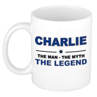 Charlie The man, The myth the legend cadeau koffie mok / thee beker 300 ml - thumbnail