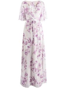 Marchesa Notte Bridesmaids robe longue à fleurs - Blanc