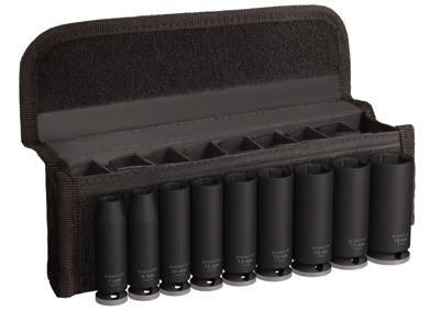 Bosch Accessoires 9-delige Krachtdoppenset 63 mm | 7, 8, 10, 12, 13, 15, 16, 17, 19 mm - 2608003037