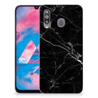 Samsung Galaxy M30 | TPU | Siliconen hoesje | Marmer Zwart - Origineel Cadeau Vader