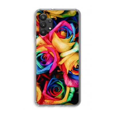 Neon bloemen: Samsung Galaxy A32 5G Transparant Hoesje