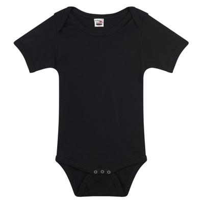 Basic rompertje voor babys - zwart - katoen - 240 grams - baby kleding - kraamcadeau