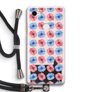 Klaproosjes: Pixel 3 Transparant Hoesje met koord
