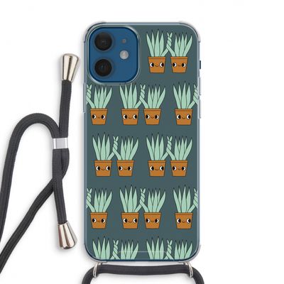 Sansevieria: iPhone 12 Transparant Hoesje met koord