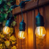 Feestverlichting buiten prikkabel set zwarte 8 lampen IP65 Feestverlichting buiten prikkabel set zwarte 8 lampen IP65