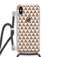 Poop emoji: iPhone XS Transparant Hoesje met koord