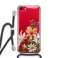 Floral bouquet: iPhone SE 2020 Transparant Hoesje met koord