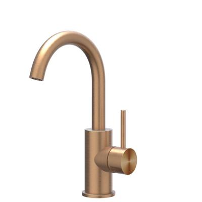 Wastafelkraan IVY Concord Draaibare Uitloop Coldstart RVS316 Geborsteld Mat Koper PVD IVY