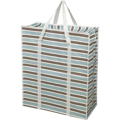 Grote opberg tas voor dekens/kussens/speelgoed - met rits - Retro kleuren mix - 55 x 27 x 65 cm