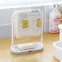 Hangende badkamer keuken handdoek rek opknoping houder opslag rack handdoek drain plank (grijs)