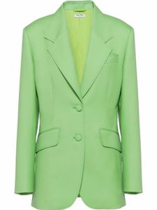 Miu Miu blazer Levantine à simple boutonnage - Vert