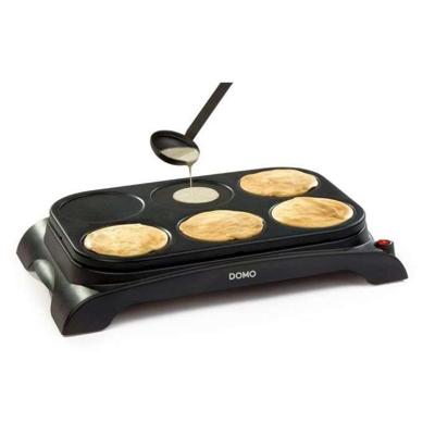 DOMO DO8709P Crepiere - 6 personen - 1000W - Zwart