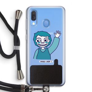 Zwaai: Samsung Galaxy A40 Transparant Hoesje met koord