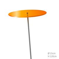 Zonnevanger 1 stuk Oranje medium 120x15 cm Cazador Del Sol - Cazador del sol