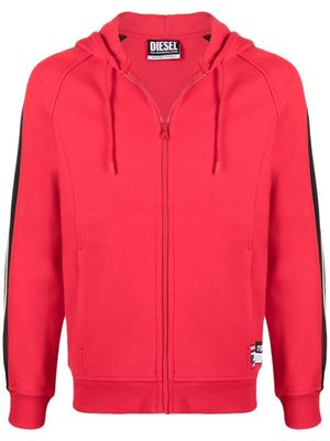 Diesel hoodie à logo imprimé sur le côté - Rouge