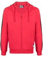Diesel hoodie à logo imprimé sur le côté - Rouge