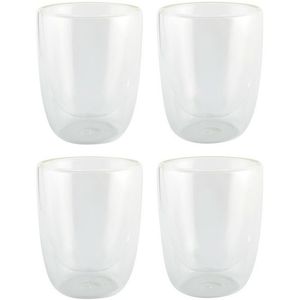 4x Luxe dubbelwandige theeglazen 300ml