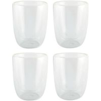 4x Luxe dubbelwandige theeglazen 300ml - thumbnail